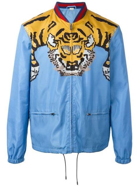 gucci track jacket tiger|Gucci windbreaker.